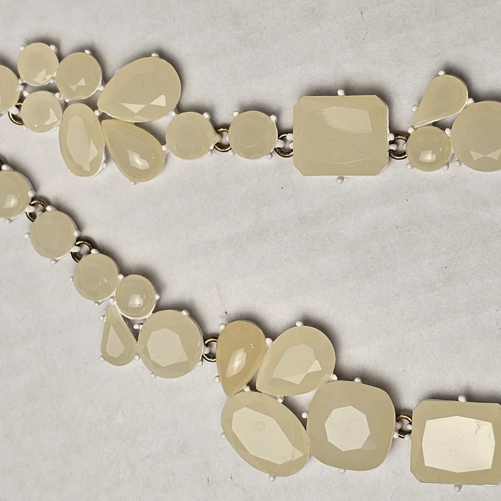 [J. CREW] Candy Gem Collection Opaque Cream◇Off White Translucent Stones